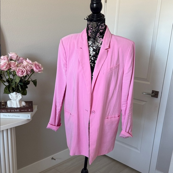 Open Edit Jackets & Blazers - Elegant Pink Women's Blazer